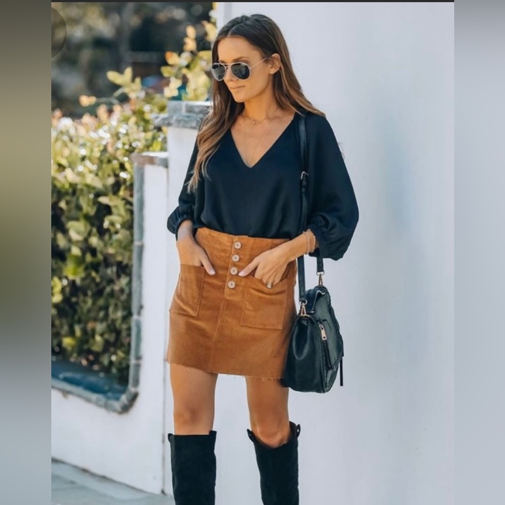 🤎Vici pocketed Dee Elly corduroy skirt